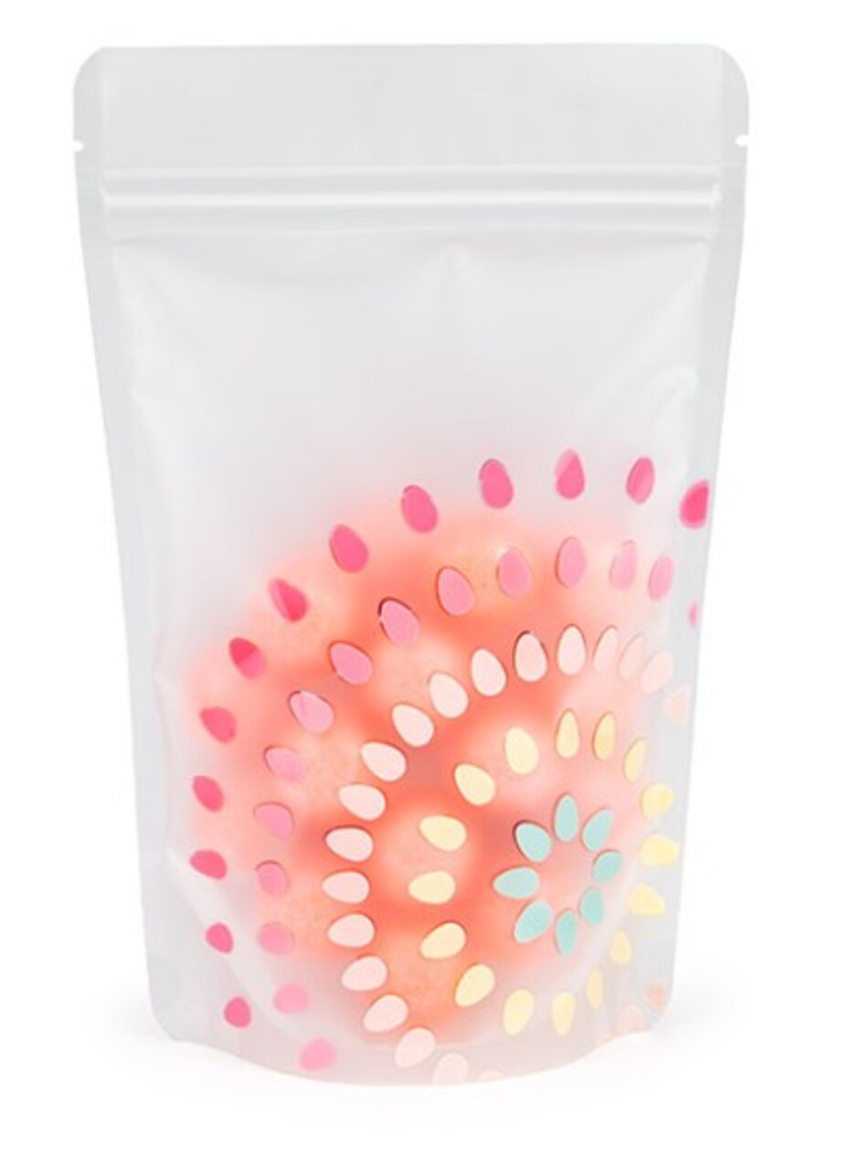 Pastel Frosted Bloom Stand Up Zipper Pouch 5 1/8" x 3 1/8" x 8 1/8" 25 pack ZBGSW3BL